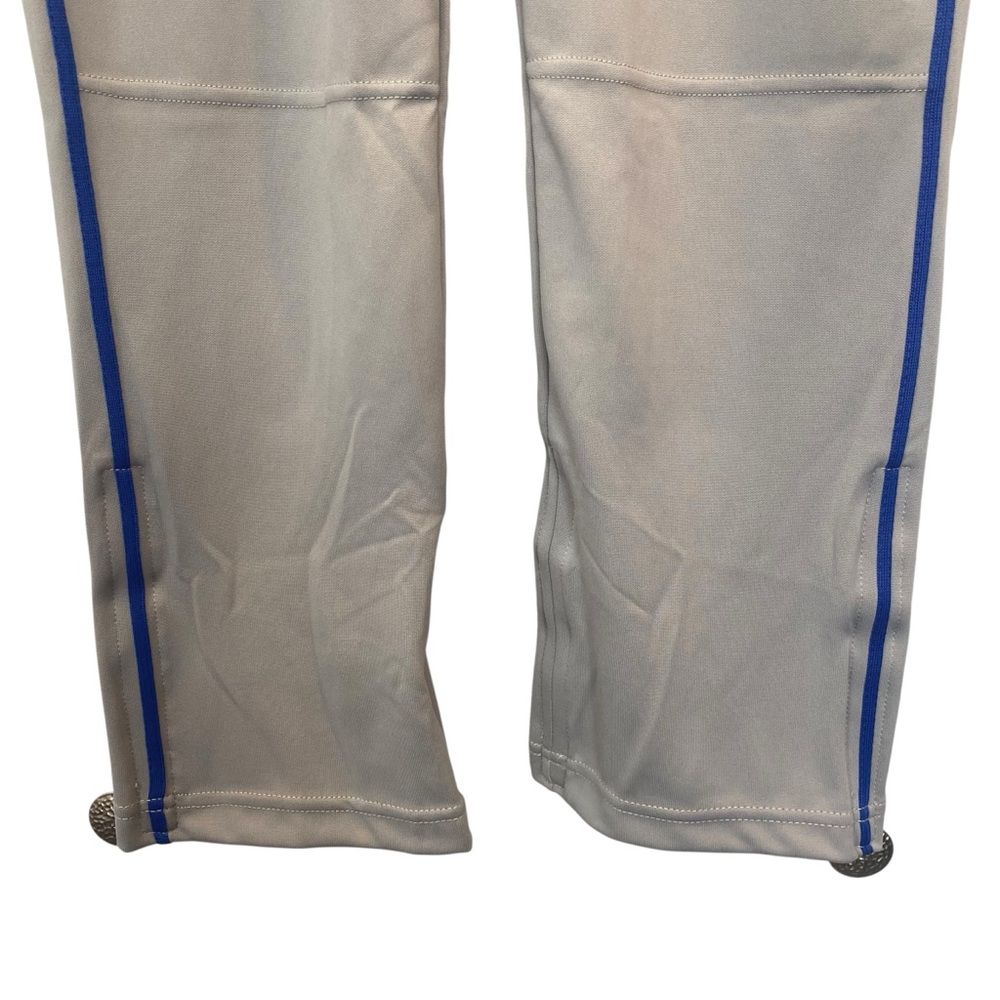 CHAMPRO  Adult Men's Small (28-30) Gray Blue side piping Baseball Uniform Pants - Picture 5 of 11